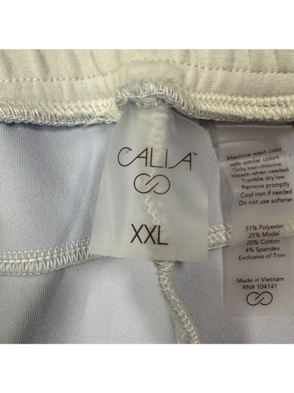 CALIA Soft Scuba Sweatpants Womens Size XXL Light Gray Nimbus Cloud Pocketed - Picture 7 of 13